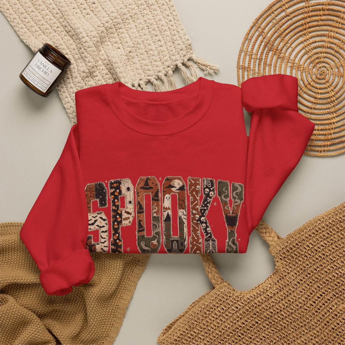 Spooky Season Sweatshirt — Leopard Print 'Spooky Season' Crewneck