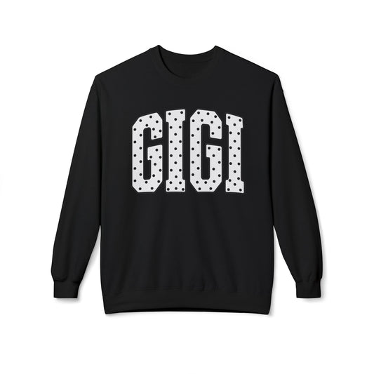 Gigi Polka Dot Crewneck Sweatshirt — Personalized Name Graphic Pullover