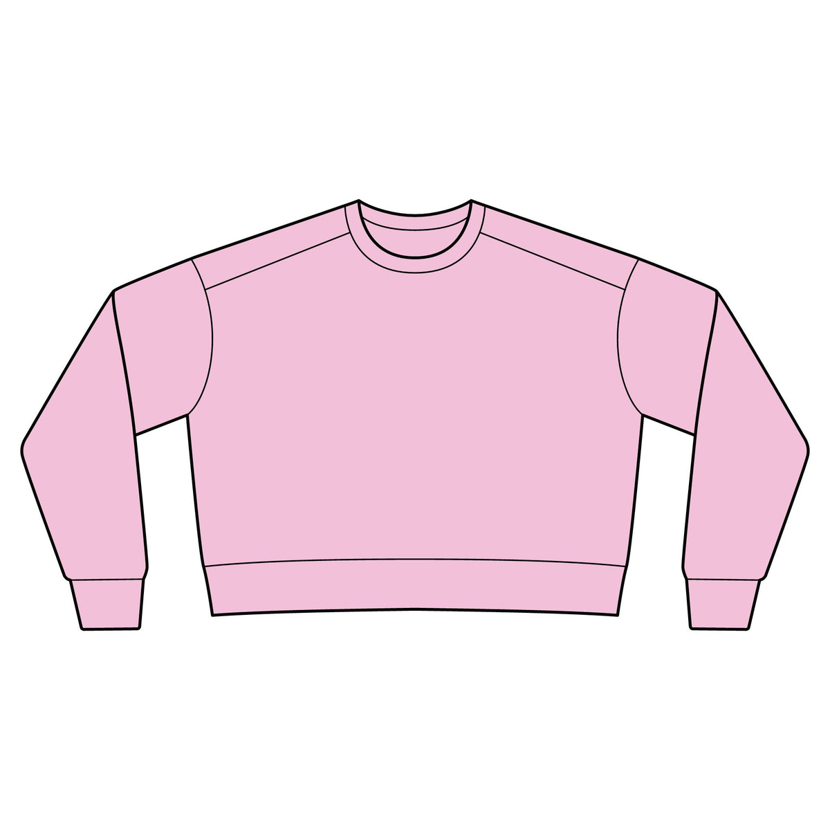 Women's Garment-Dyed Mid-Length Crewneck Sweatshirt