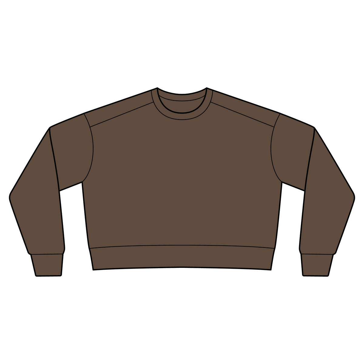 Women's Garment-Dyed Mid-Length Crewneck Sweatshirt