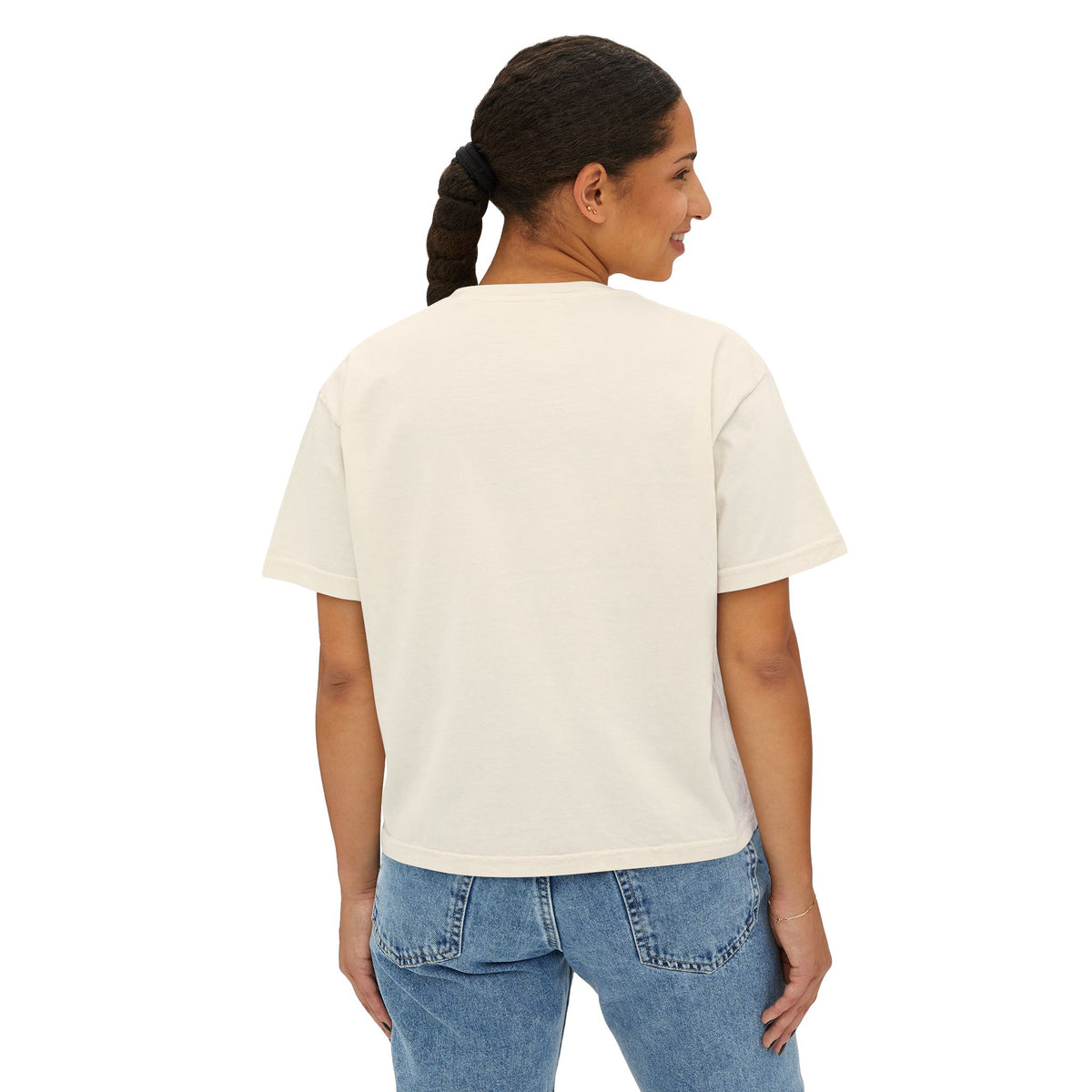 Boxy Tee — “Overstimulated and Won’t Win a Bitch” Graphic