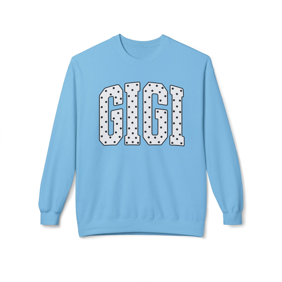 Gigi Polka Dot Crewneck Sweatshirt — Personalized Name Graphic Pullover