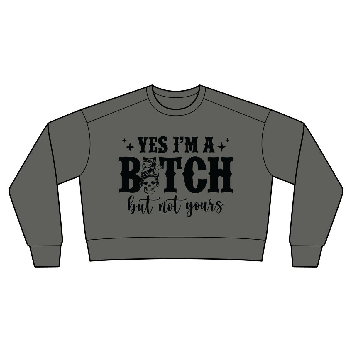 Women's Garment-Dyed Mid-Length Crewneck Sweatshirt