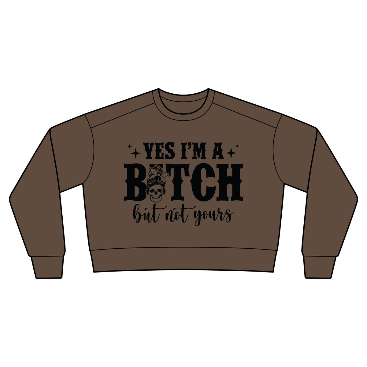 Women's Garment-Dyed Mid-Length Crewneck Sweatshirt
