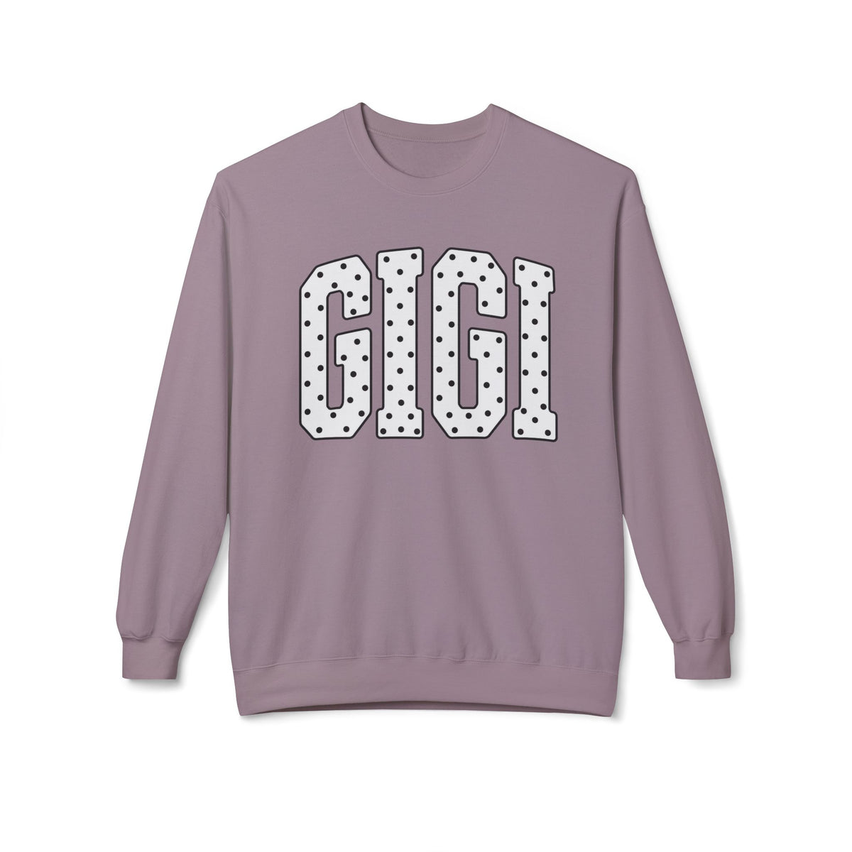 Gigi Polka Dot Crewneck Sweatshirt — Personalized Name Graphic Pullover