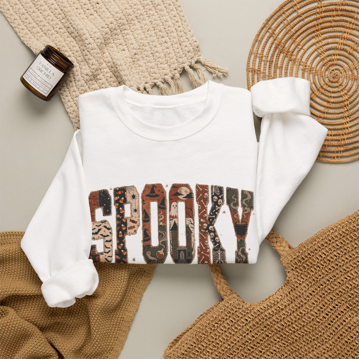 Spooky Season Sweatshirt — Leopard Print 'Spooky Season' Crewneck