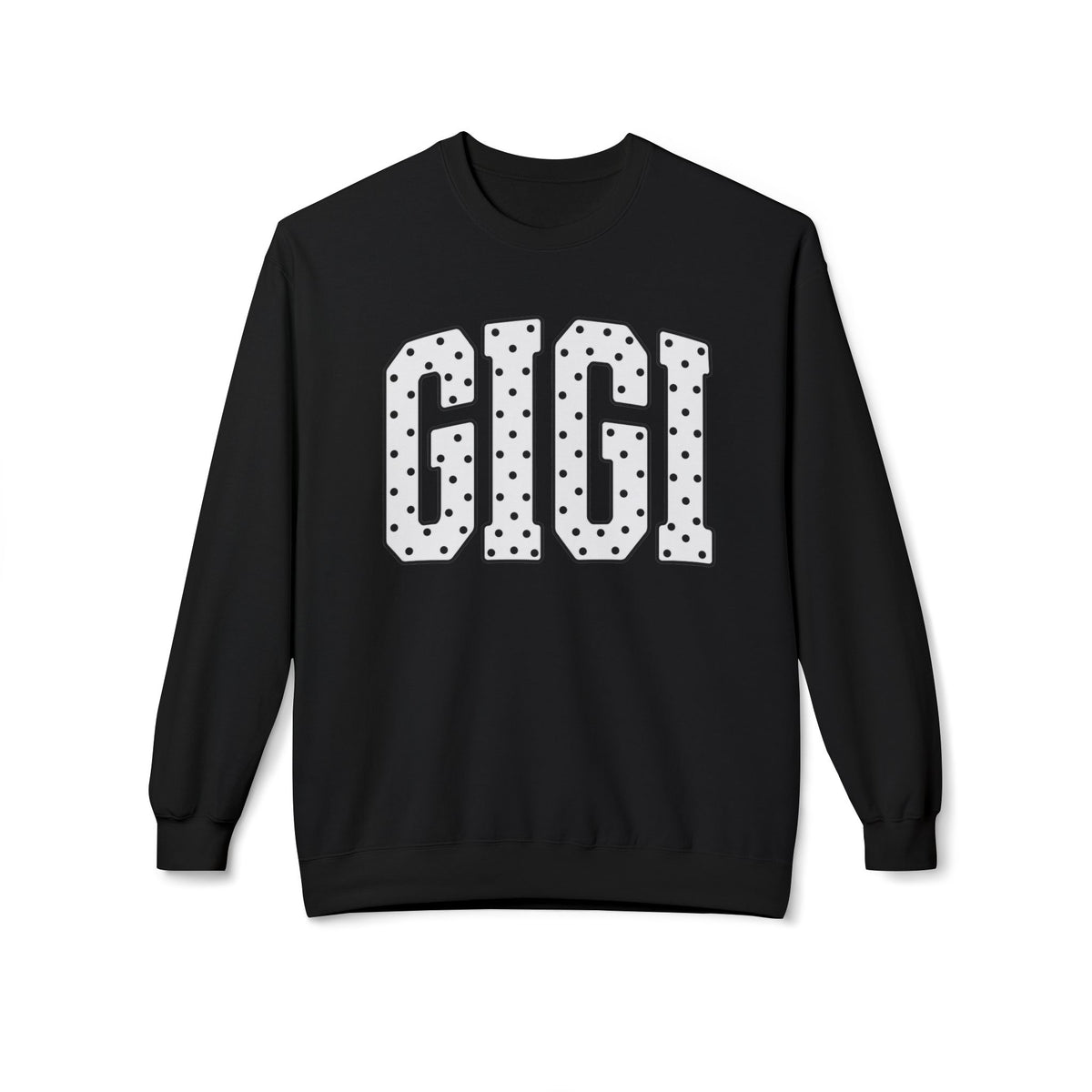Gigi Polka Dot Crewneck Sweatshirt — Personalized Name Graphic Pullover
