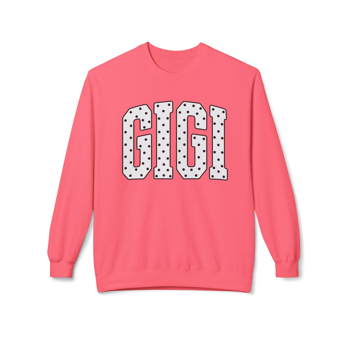 Gigi Polka Dot Crewneck Sweatshirt — Personalized Name Graphic Pullover