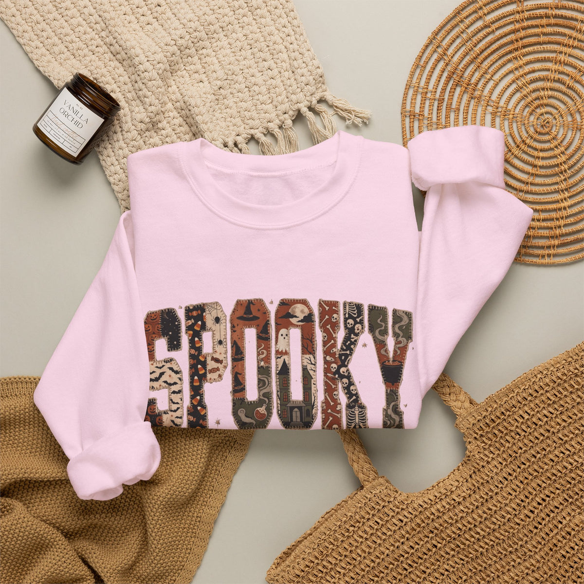 Spooky Season Sweatshirt — Leopard Print 'Spooky Season' Crewneck
