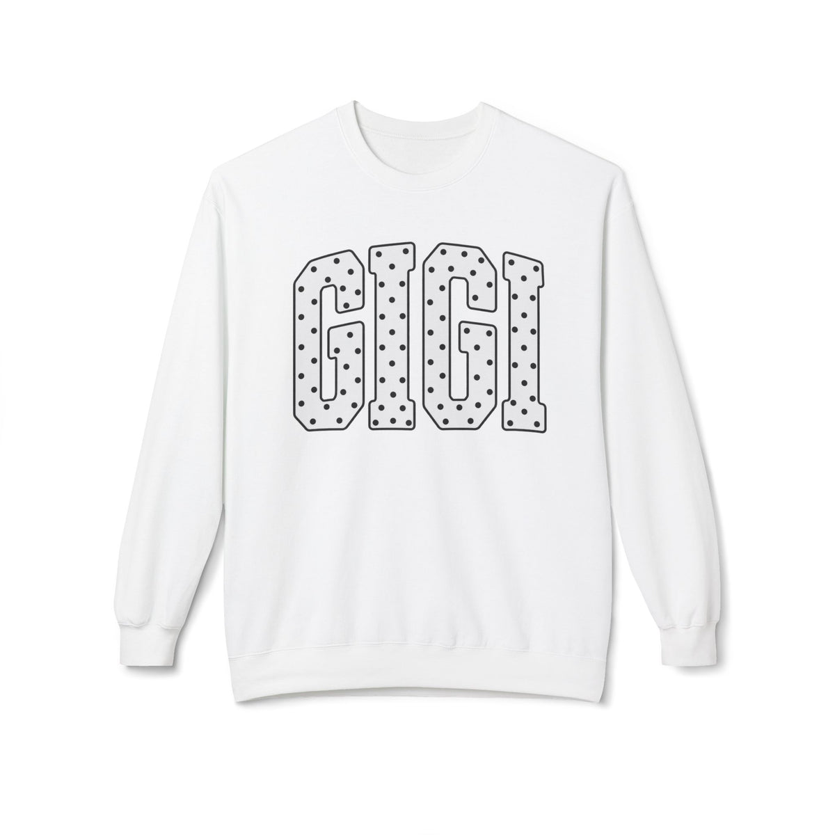 Gigi Polka Dot Crewneck Sweatshirt — Personalized Name Graphic Pullover