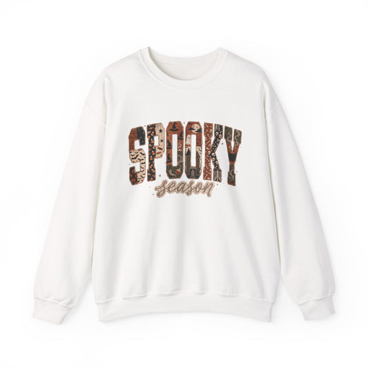 Spooky Season Sweatshirt — Leopard Print 'Spooky Season' Crewneck