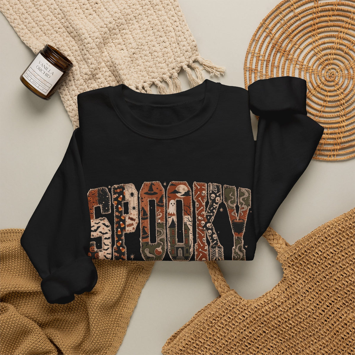Spooky Season Sweatshirt — Leopard Print 'Spooky Season' Crewneck