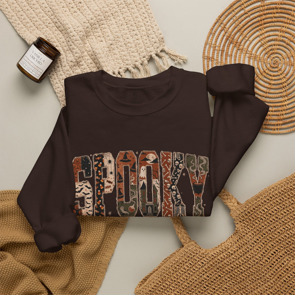 Spooky Season Sweatshirt — Leopard Print 'Spooky Season' Crewneck