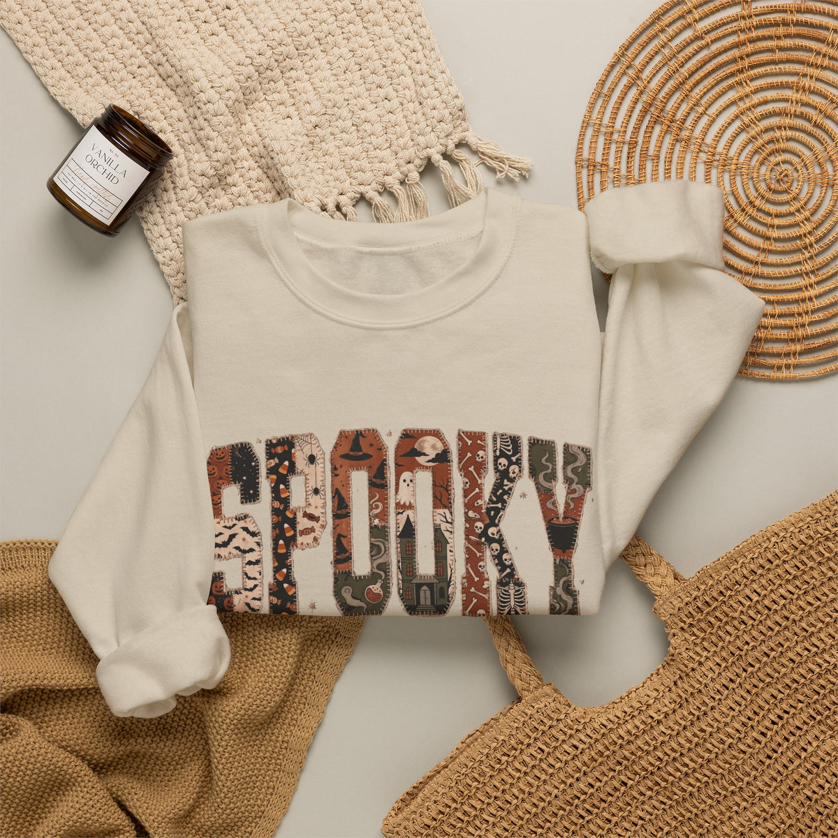 Spooky Season Sweatshirt — Leopard Print 'Spooky Season' Crewneck